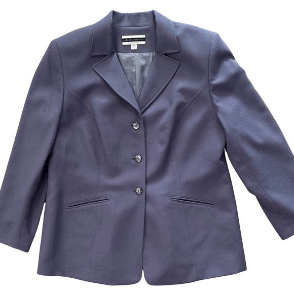 Amanda Smith Jackets & Blazers - Vintage Lavender Wool Single-Breasted Blazer